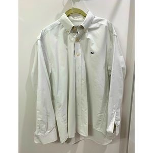 Vineyard Vines White Dress Shirt Medium 100% Cotton Original Owner Great Shape
